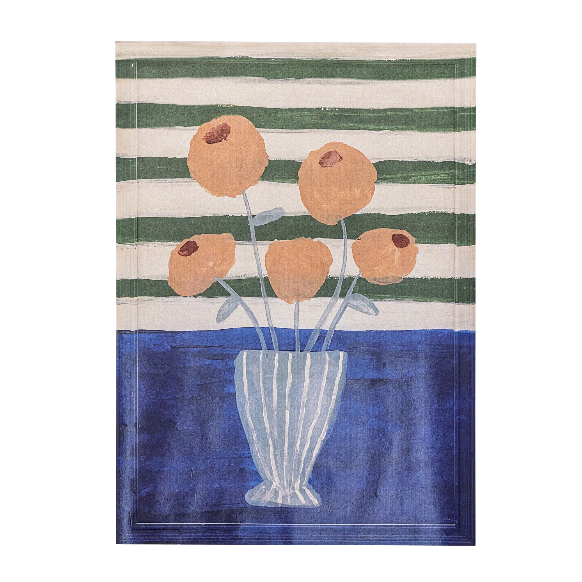 KREATIV KOLLEKTION Florinda Illustration med ram, Blå, Furu (L50xH70xB3 cm)