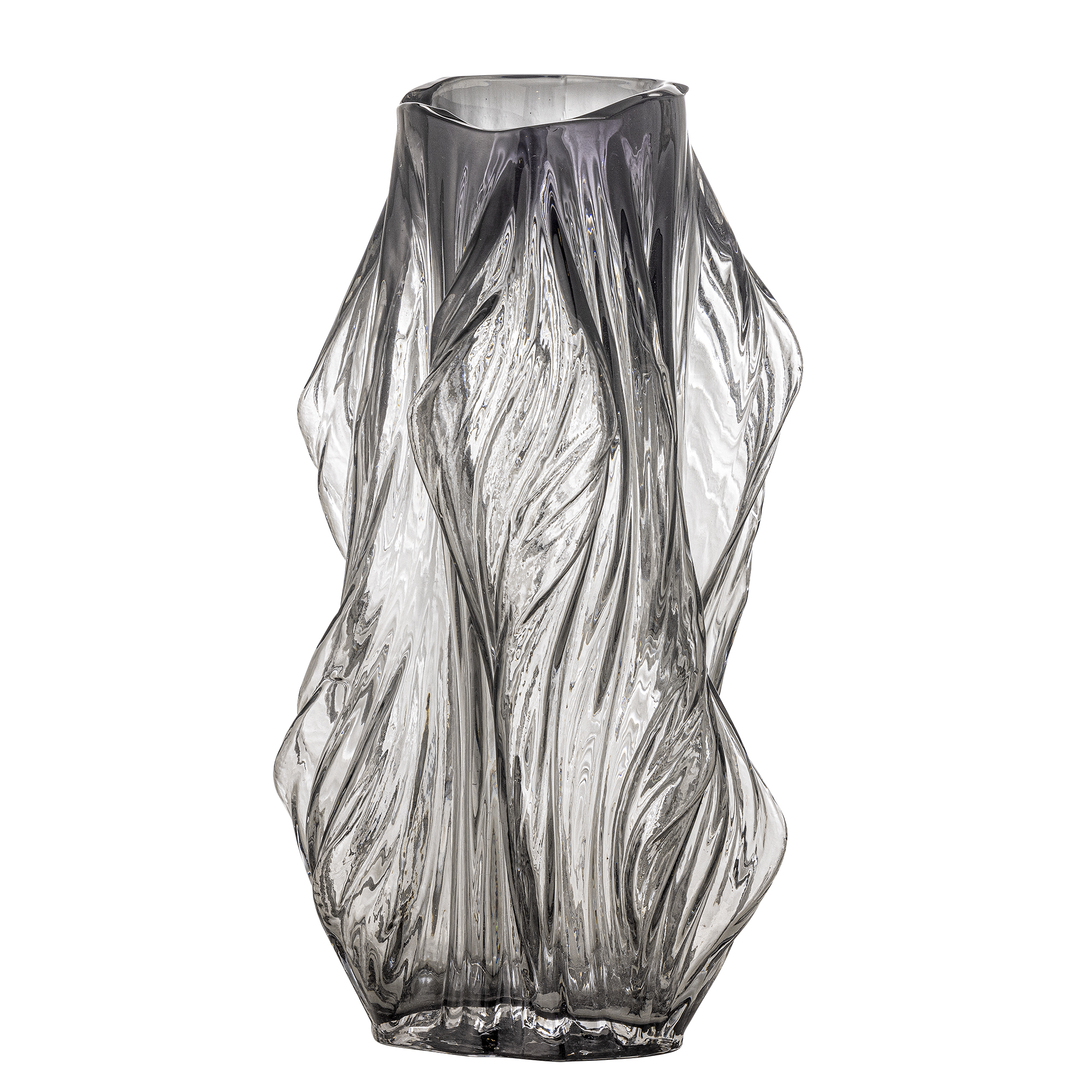 BLOOMINGVILLE Tulla Vase, Grå, Glas