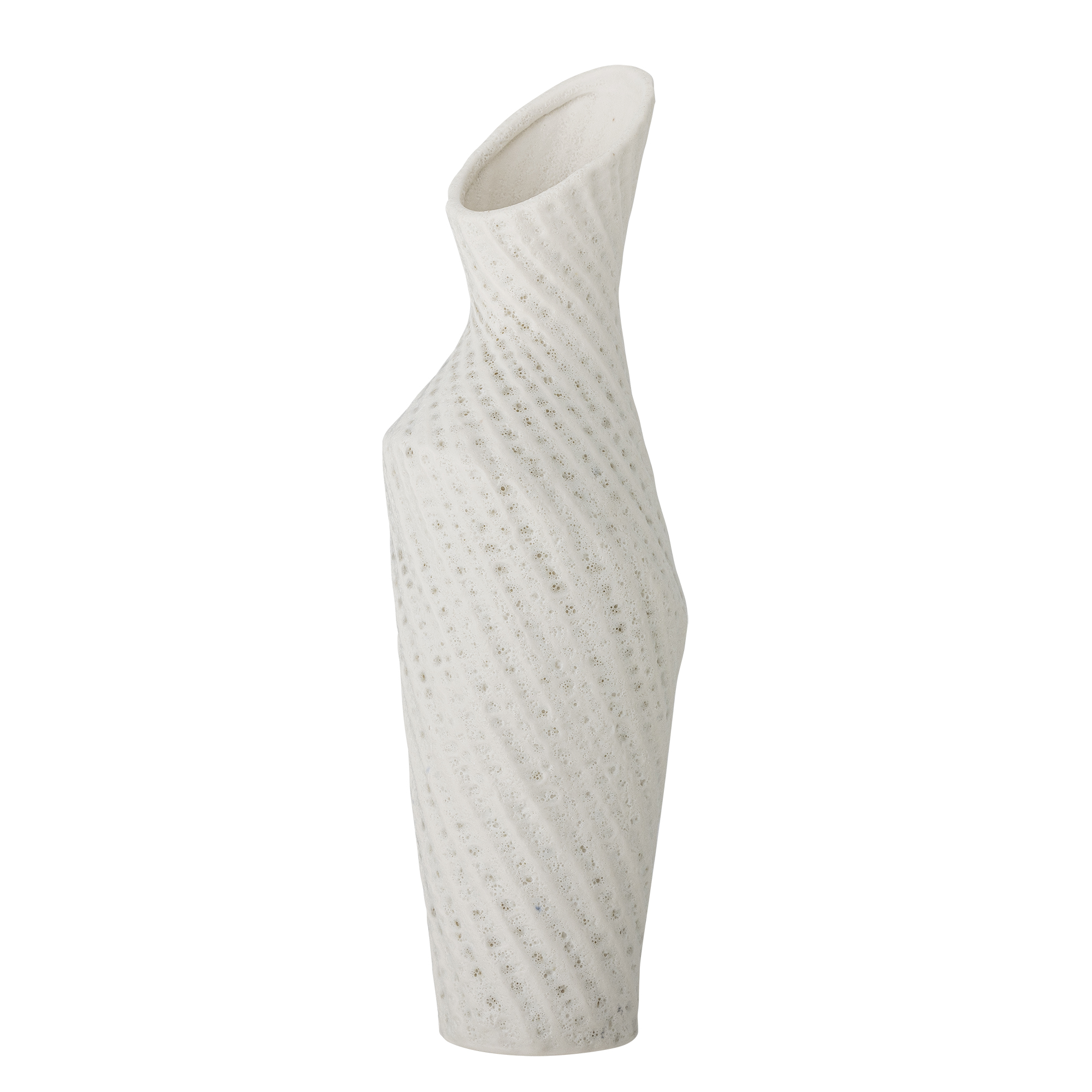 CREATIVE COLLECTION Fikla Vase, Hvid, Stentøj