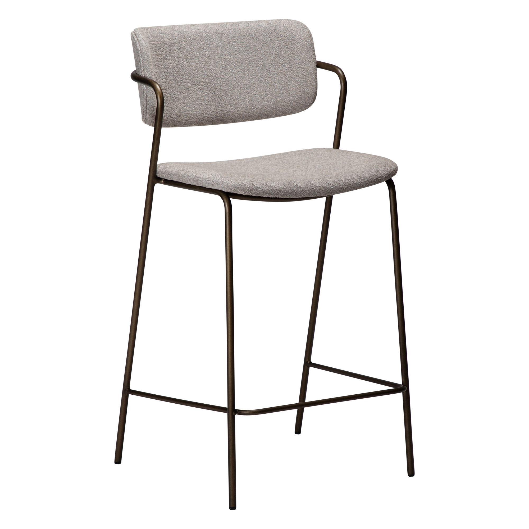 DAN-FORM ZED Bordskammel Cashmere bouclé stof m. antikke messing ben