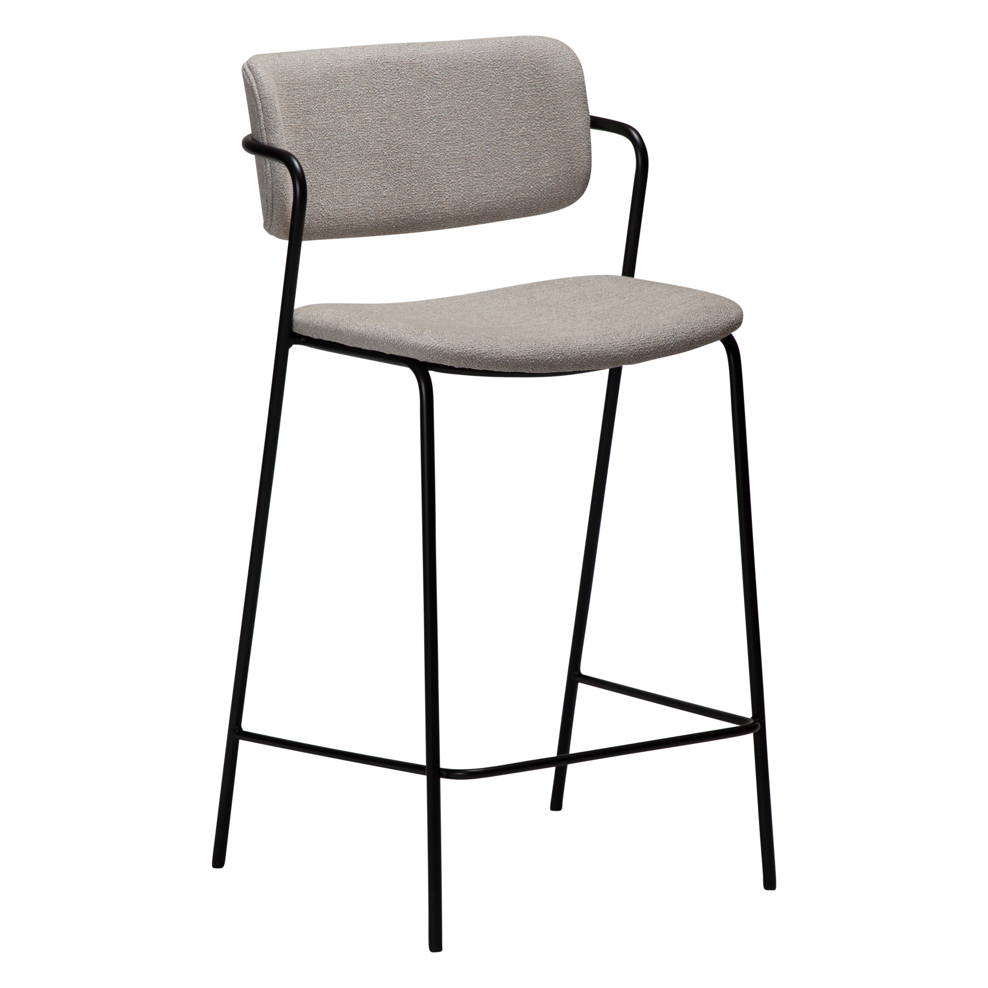 DAN-FORM ZED Bordskammel Cashmere bouclé stof m. sorte metal ben